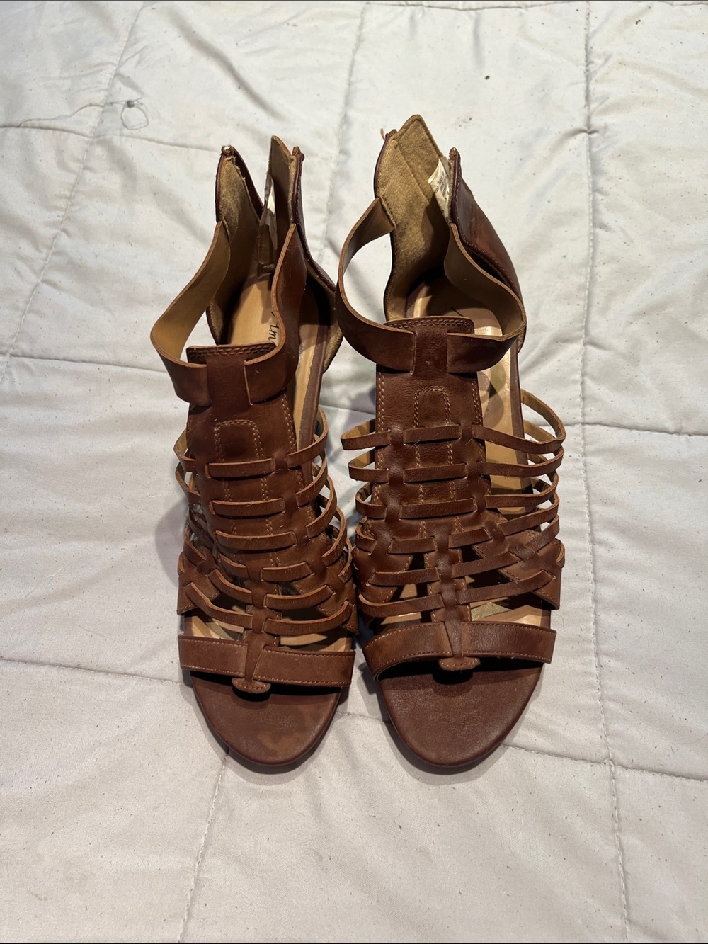 American Eagle Outfitters Brown Strappy Gladiator Heeled Sandals